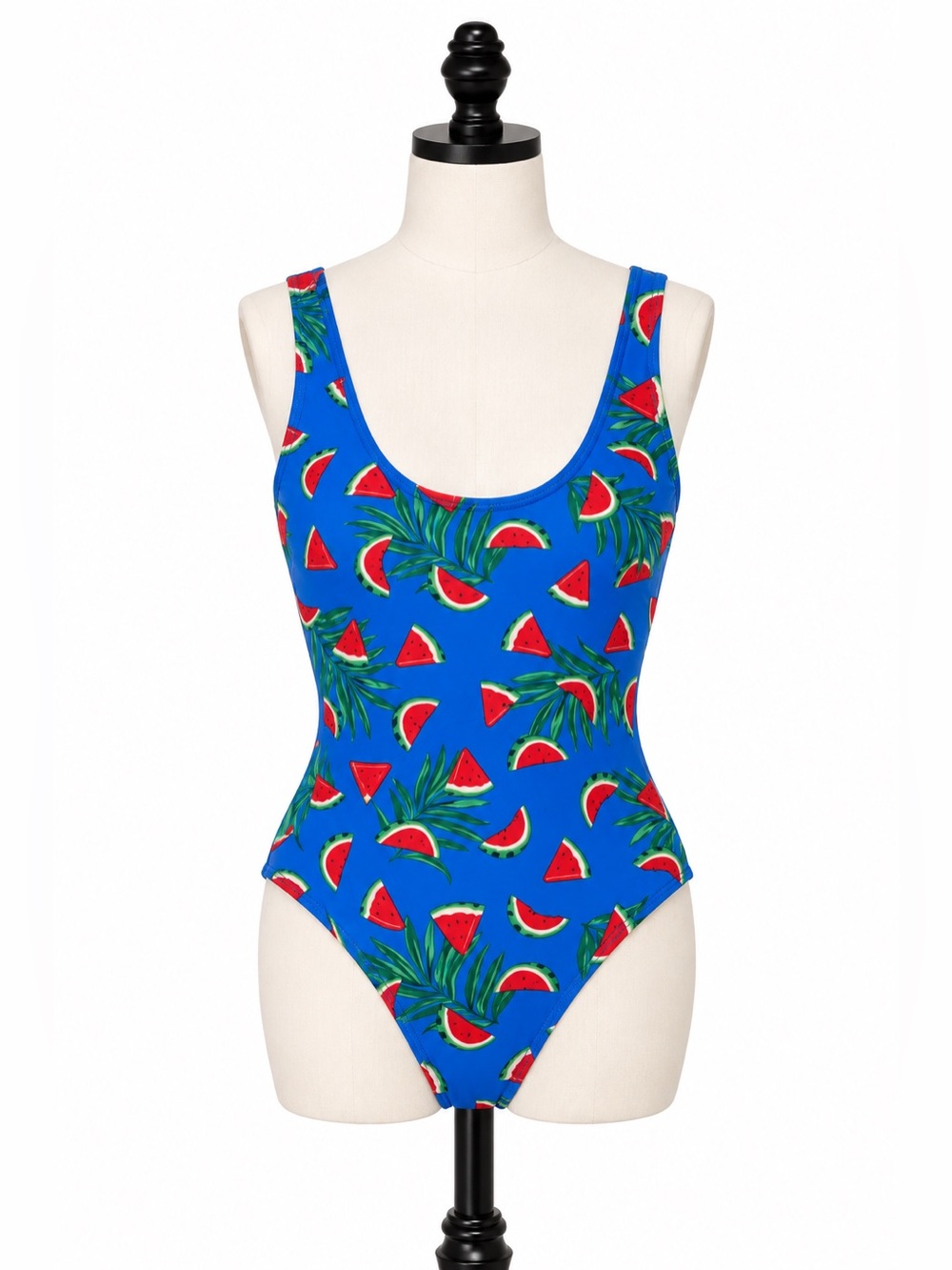 Old Navy Blue One-Piece Swimsuit with Red Watermelon Print